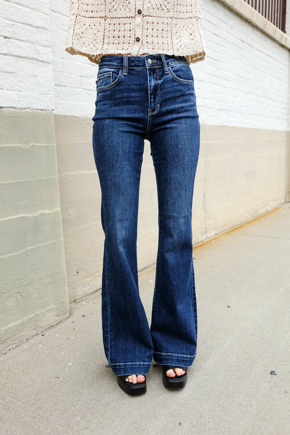 Julissa High-Rise Flare Dark Wash Jeans | Judy Blue