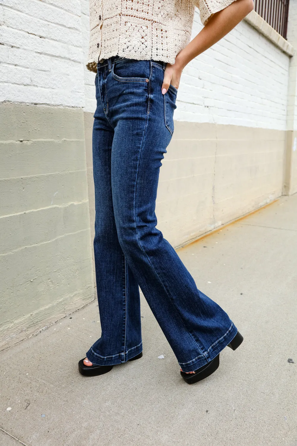 Julissa High-Rise Flare Dark Wash Jeans | Judy Blue