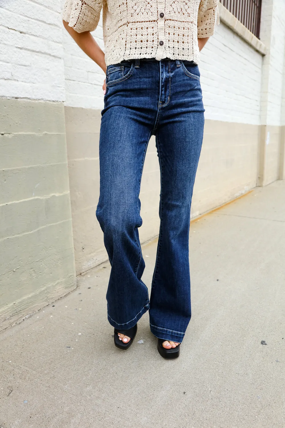 Julissa High-Rise Flare Dark Wash Jeans | Judy Blue