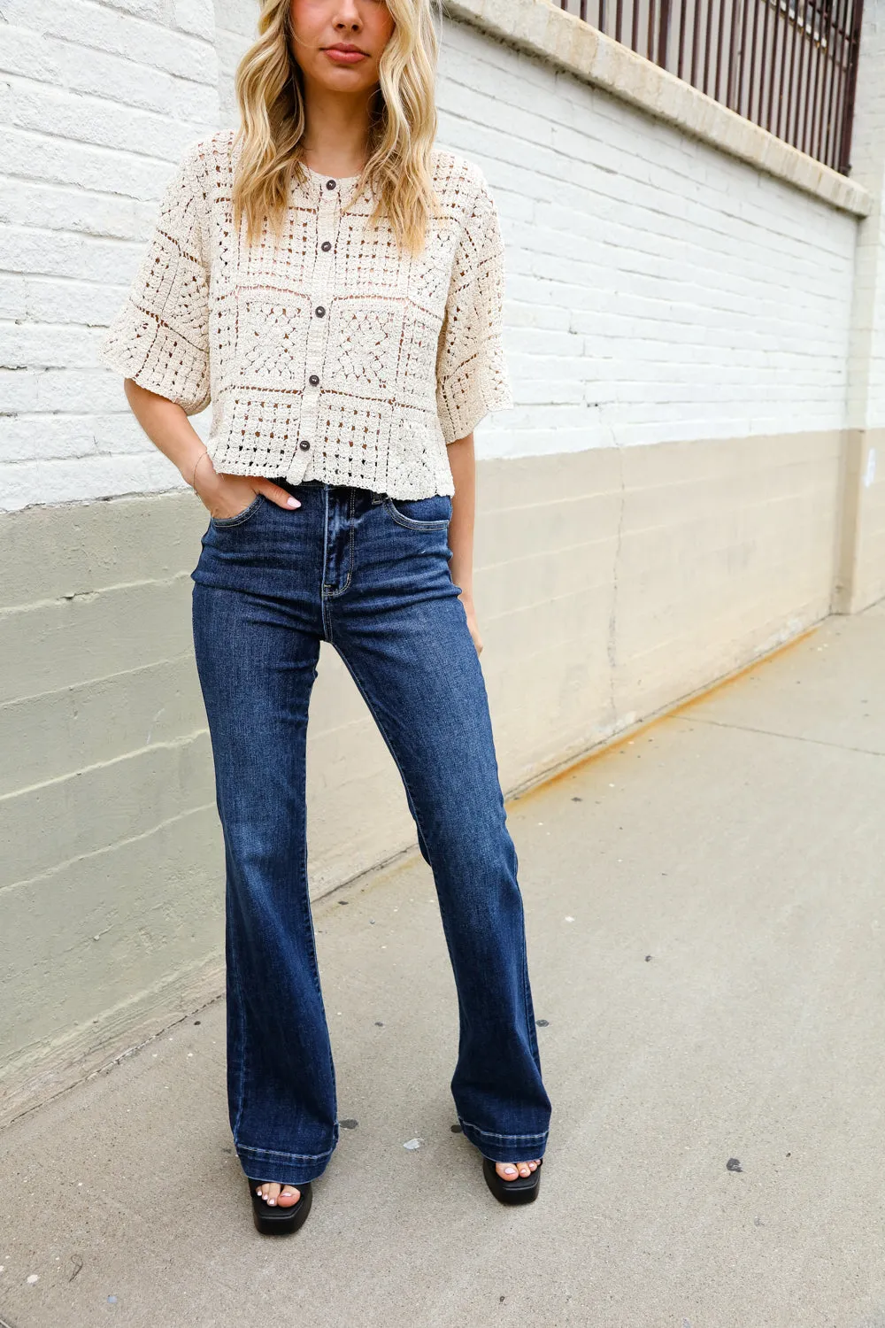 Julissa High-Rise Flare Dark Wash Jeans | Judy Blue