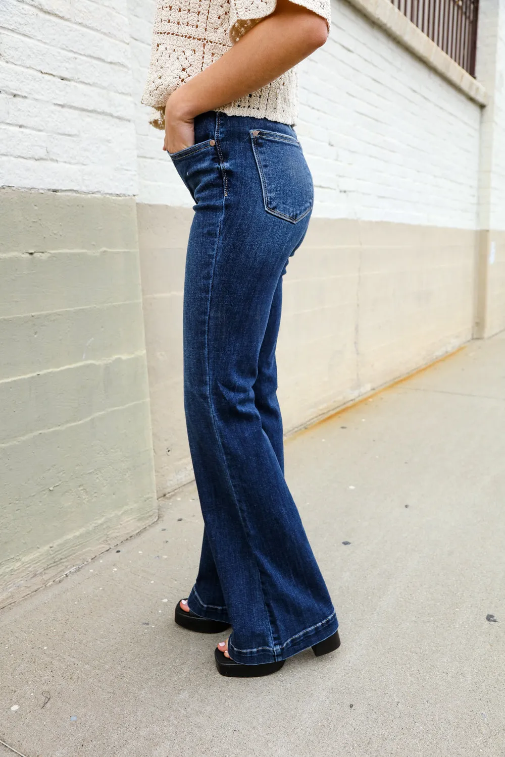 Julissa High-Rise Flare Dark Wash Jeans | Judy Blue