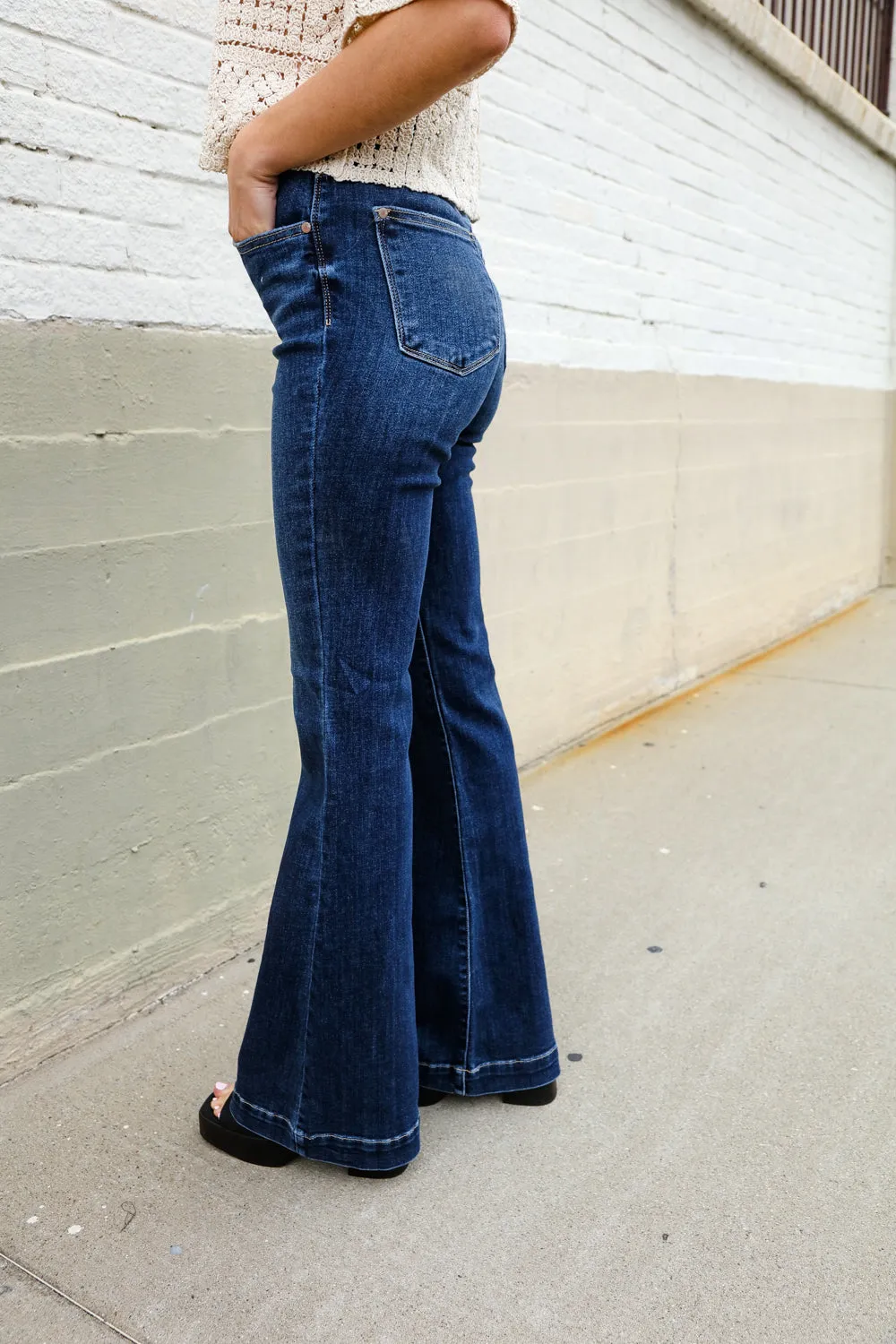 Julissa High-Rise Flare Dark Wash Jeans | Judy Blue
