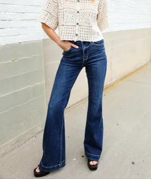 Julissa High-Rise Flare Dark Wash Jeans | Judy Blue