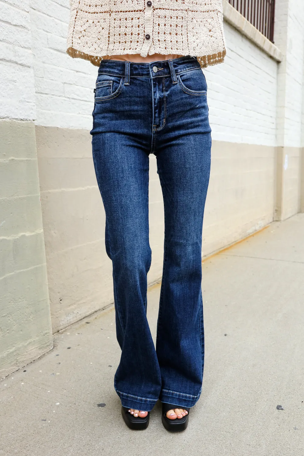 Julissa High-Rise Flare Dark Wash Jeans | Judy Blue