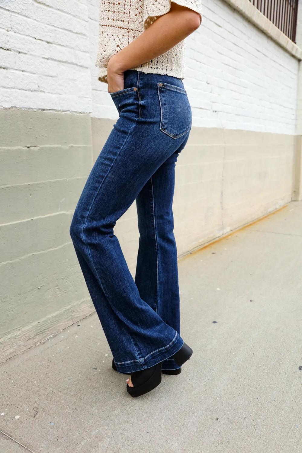 Julissa High-Rise Flare Dark Wash Jeans | Judy Blue
