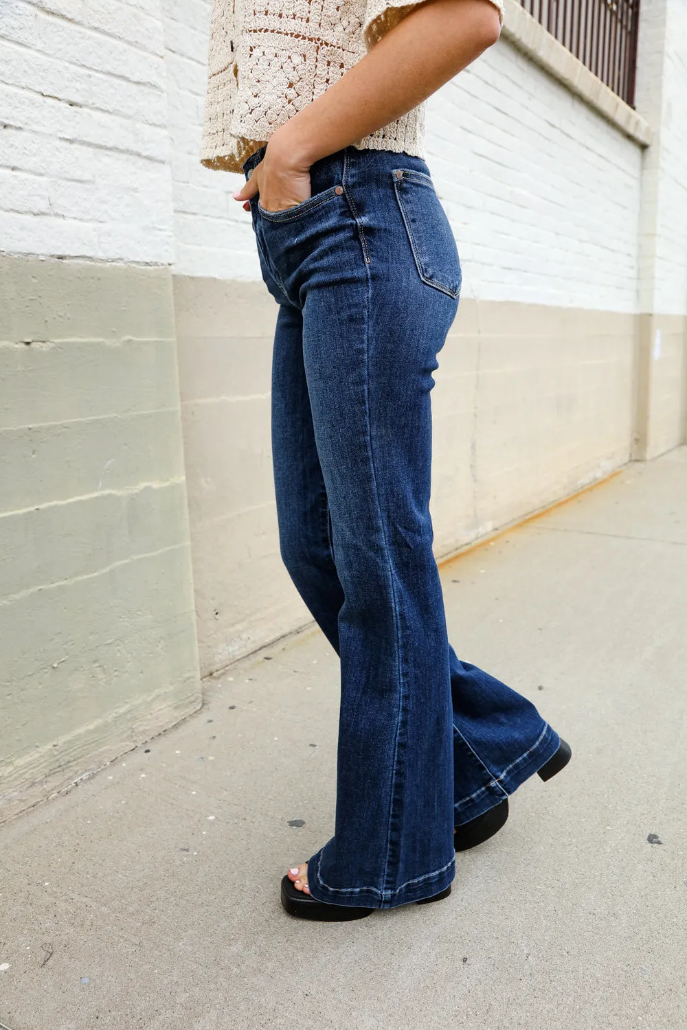 Julissa High-Rise Flare Dark Wash Jeans | Judy Blue