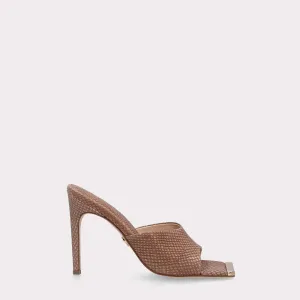 KALINA 05 MUD LIZZARD EMBOSSED LEATHER MULES