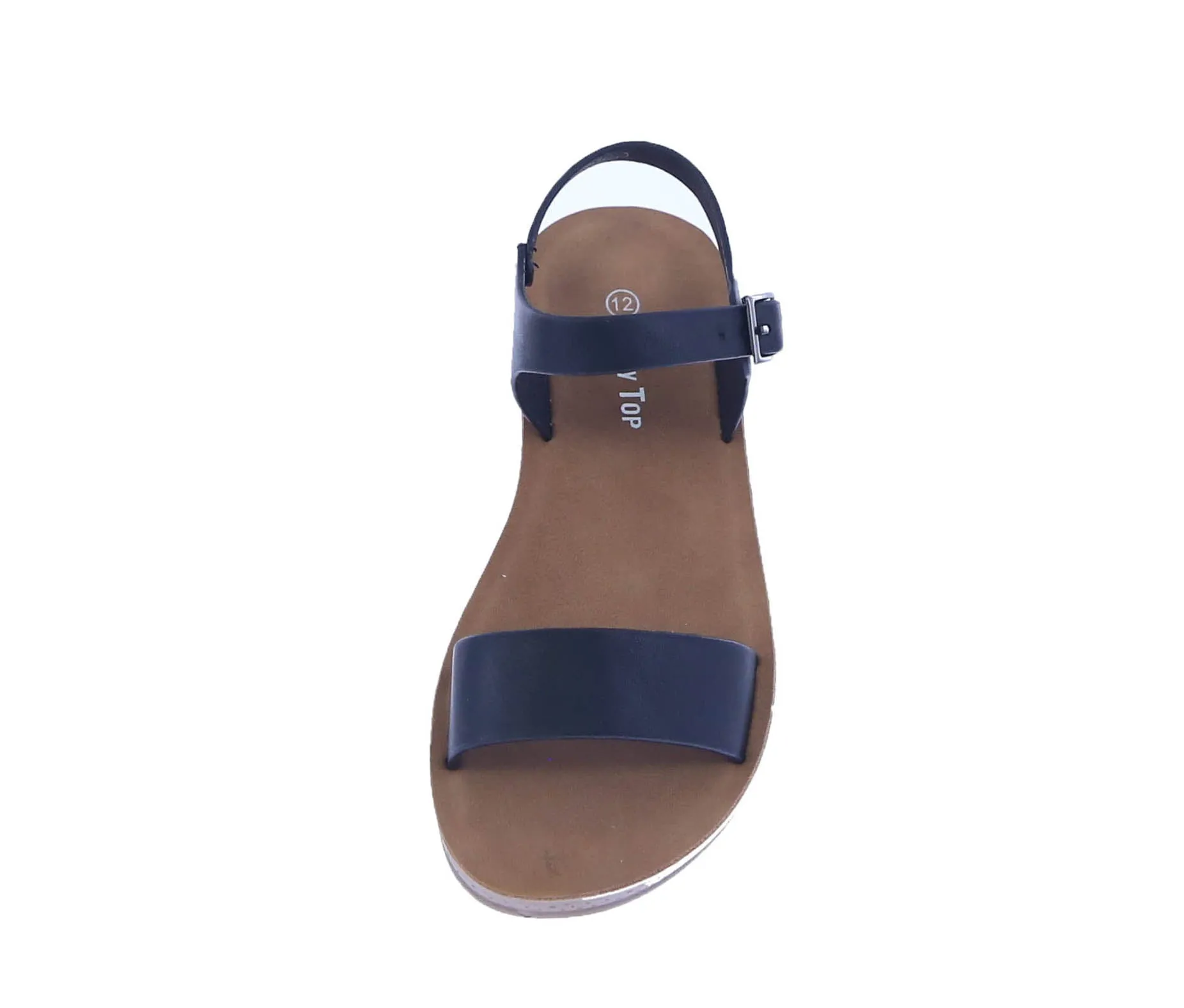 KID'S SHOES BLACK PU LEATHER SANDALS FARON-4K