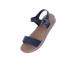 KID'S SHOES BLACK PU LEATHER SANDALS FARON-4K
