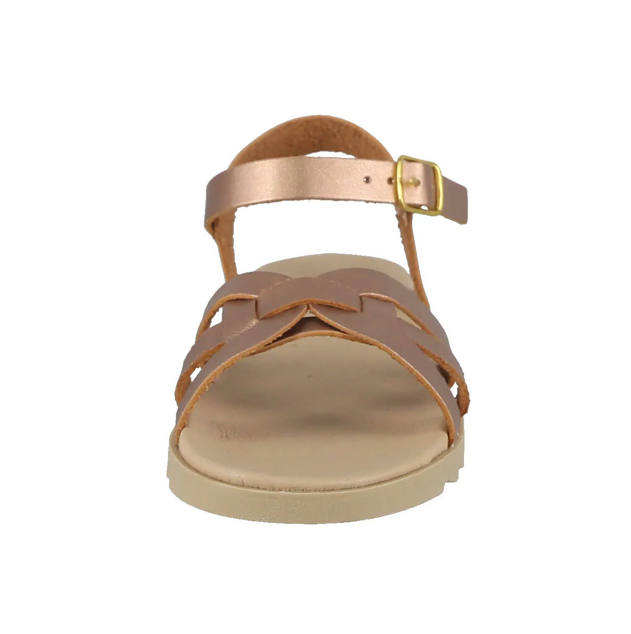 KID'S SHOES ROSE GOLD PU LEATHER SANDALS OLIVIA-01K