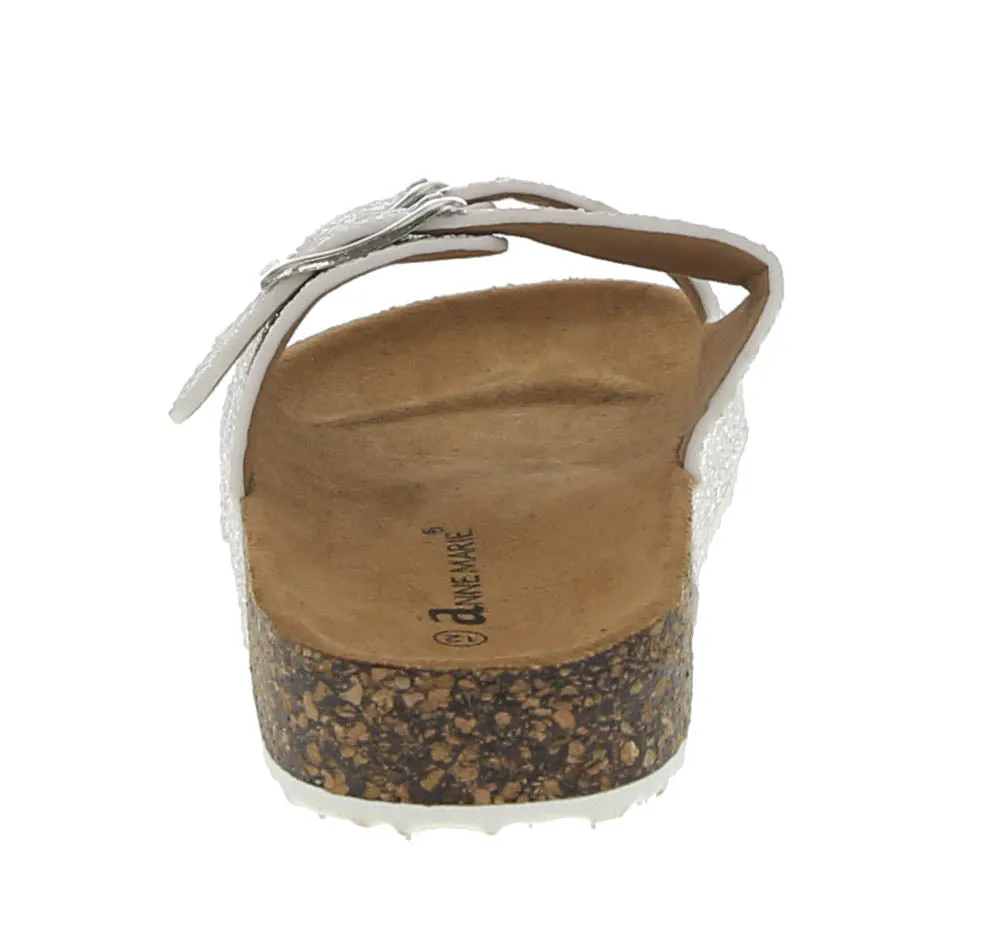 KID'S SHOES WHITE GLITTER SANDALS GLORY-199K