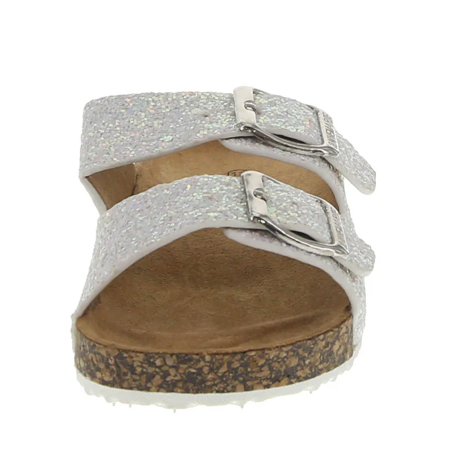 KID'S SHOES WHITE GLITTER SANDALS GLORY-199K