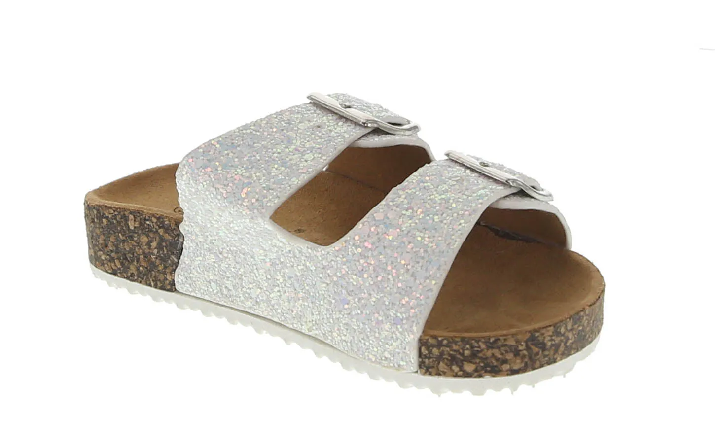 KID'S SHOES WHITE GLITTER SANDALS GLORY-199K