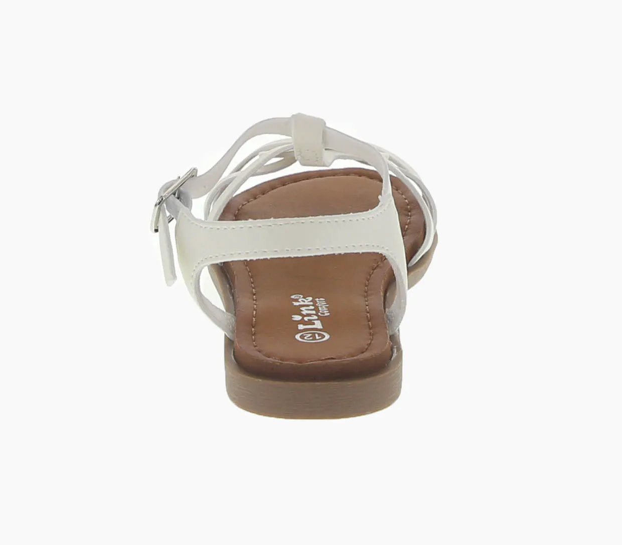 KID'S SHOES WHITE PU LEATHER SANDALS SOOTH-03K