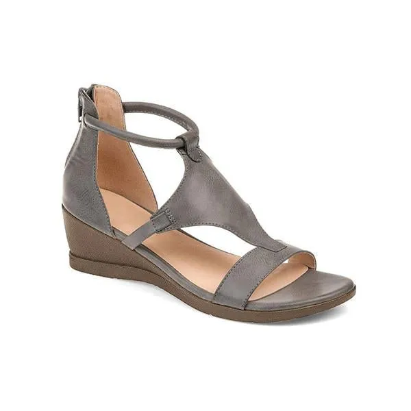 Kimemoda Womens Casual Daily Open Toe Cutout Wedge Sandals