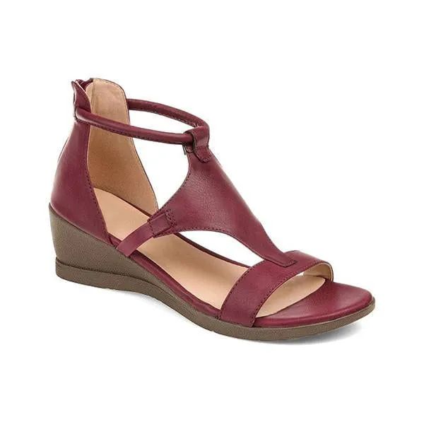 Kimemoda Womens Casual Daily Open Toe Cutout Wedge Sandals