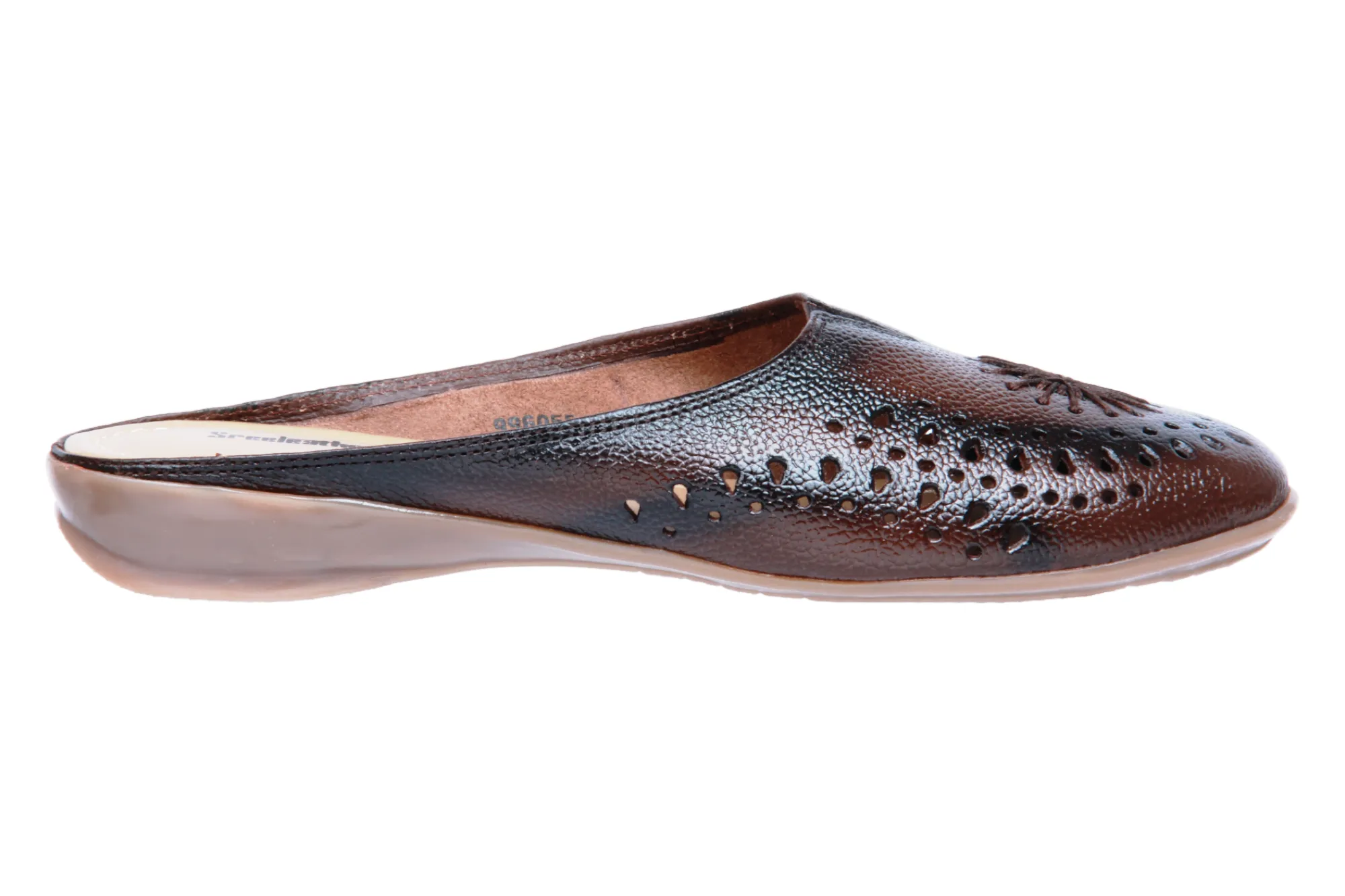 Ladies Leather flat Mules Cut 996055