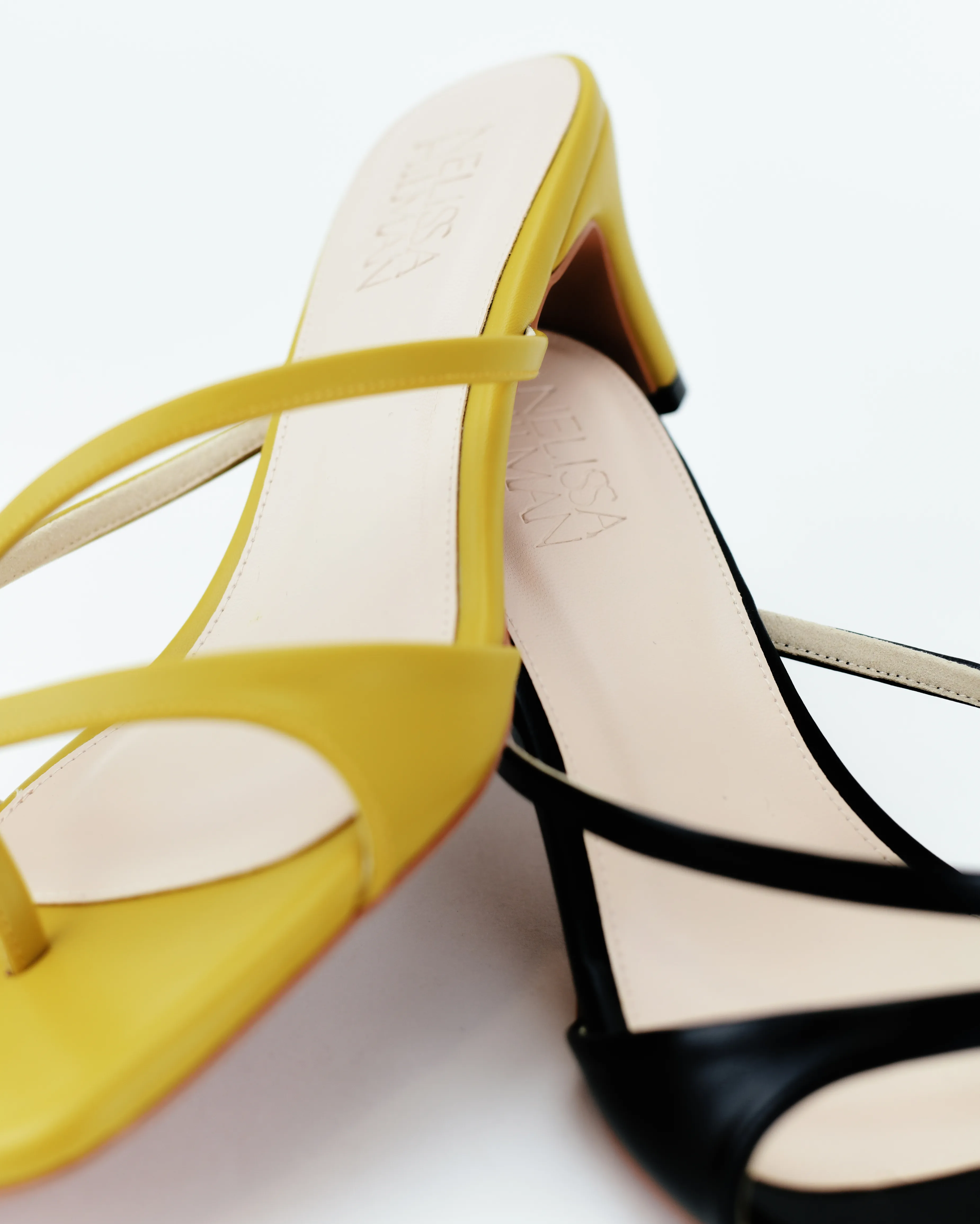 Lela Strappy Heel Mules (Black)