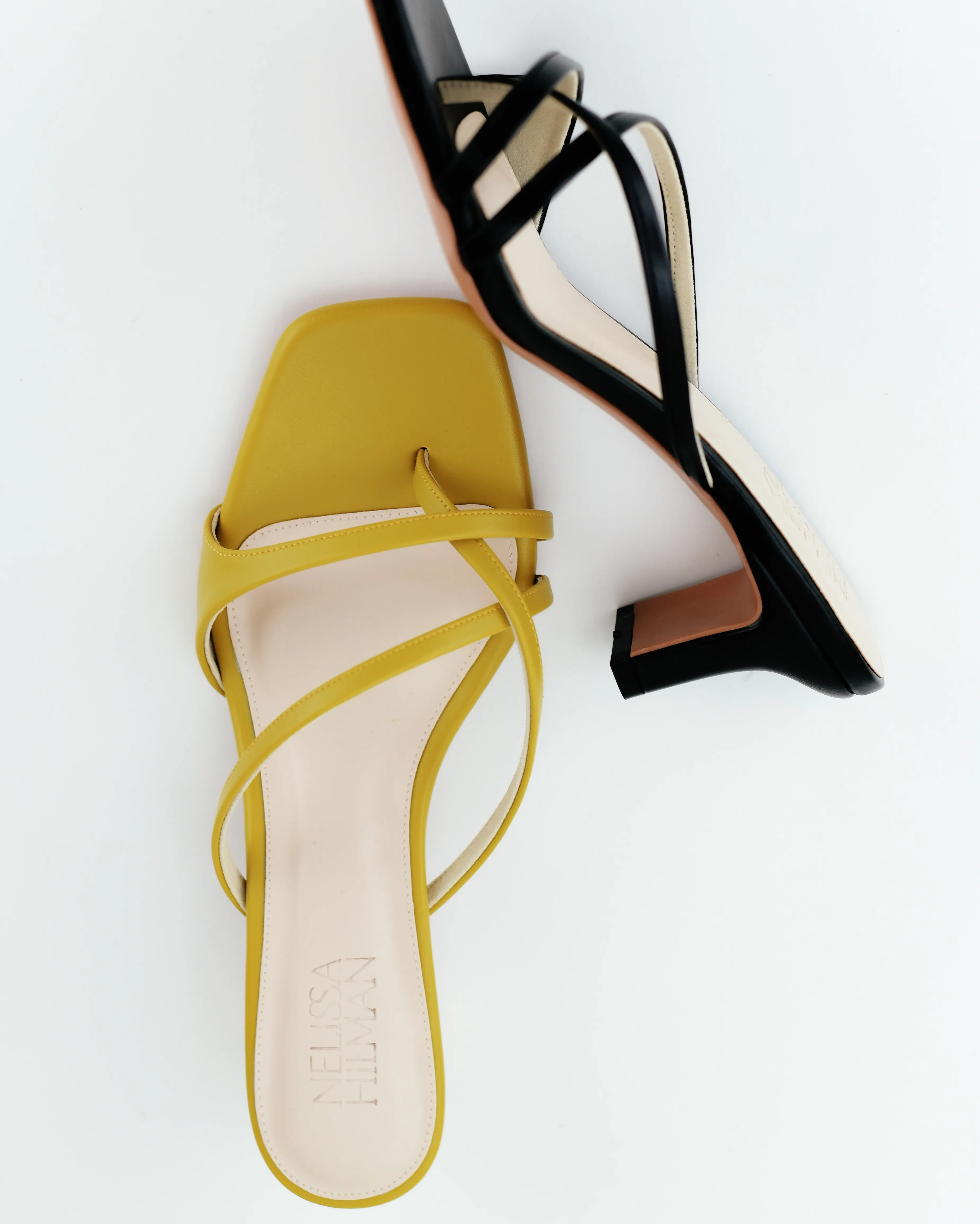Lela Strappy Heel Mules (Black)