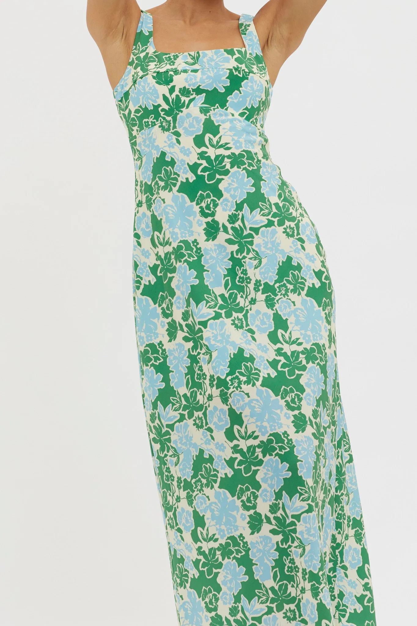 Living Hope Tied Back Maxi Dress Green