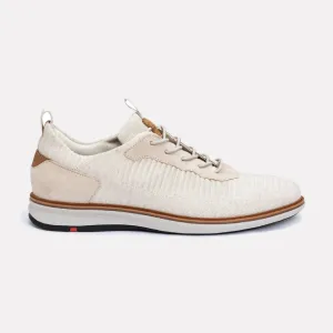 LLOYD "MALIX" Fly Knit and Nova Suede Trainer / Off White