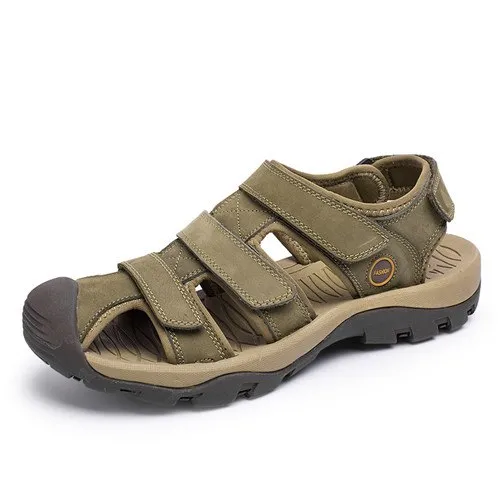 Men Genuine Leather Sandals Summer Shoes Comfortable Sandals