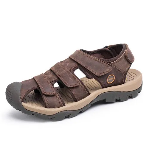 Men Genuine Leather Sandals Summer Shoes Comfortable Sandals