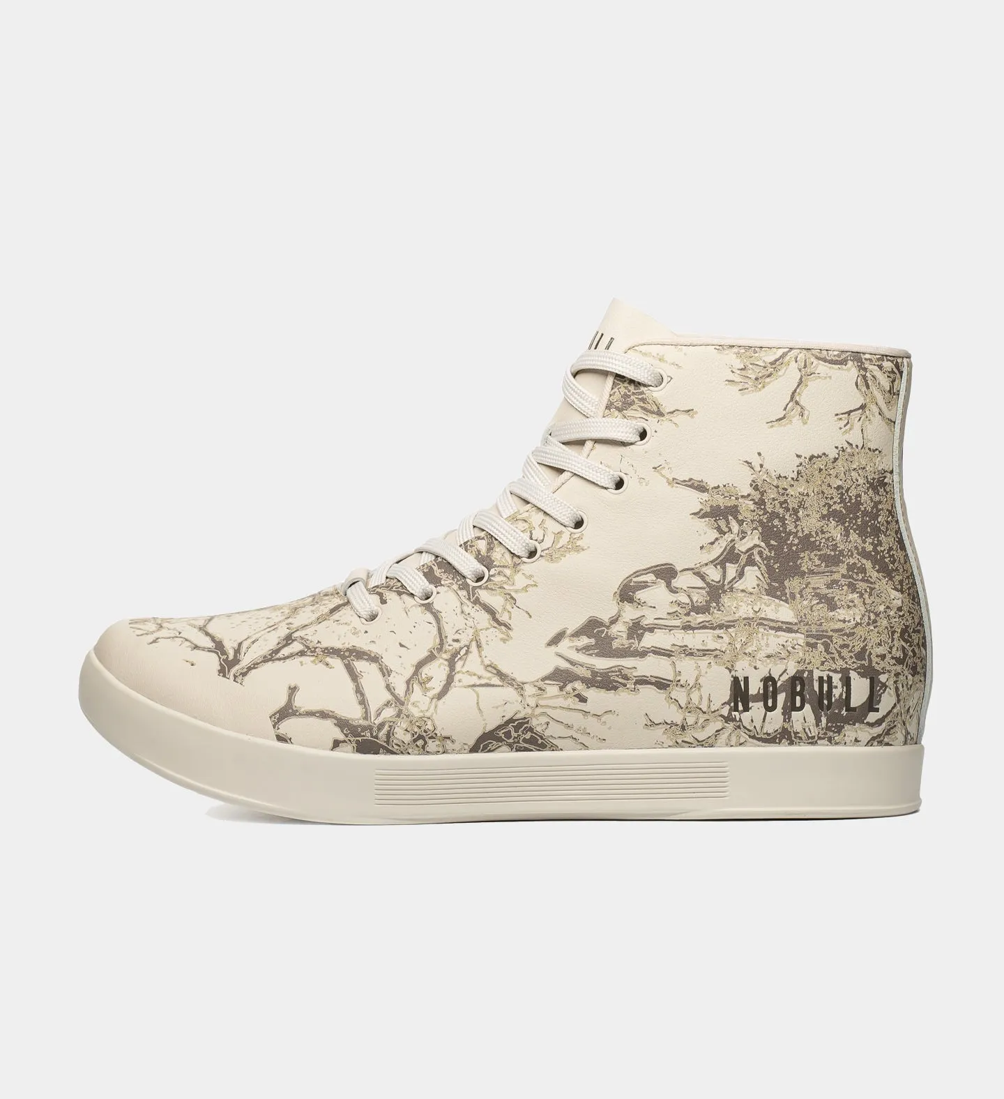 Men's Floral High-Top Leather Trainer