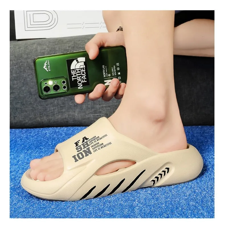 Men's Massage Slippers with Soft Sole for Home & Beach