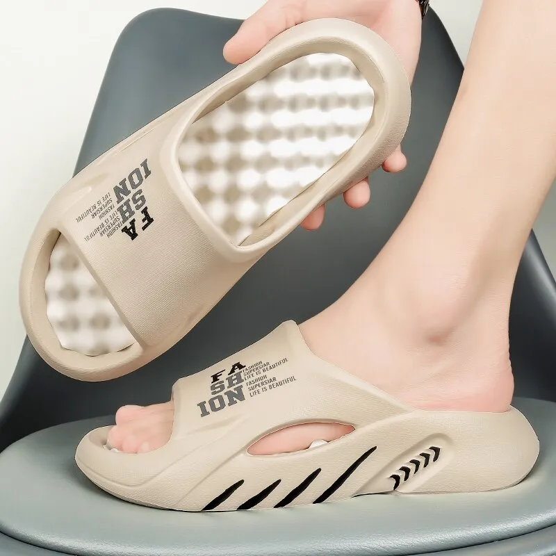 Men's Massage Slippers with Soft Sole for Home & Beach