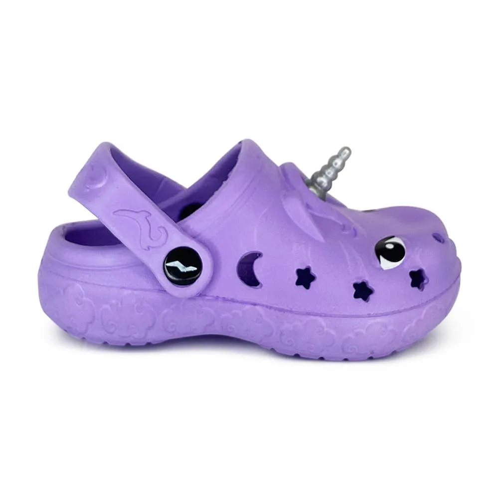 NORTY Tod Girls 6-11 Lavender Unicorn Clog C1238