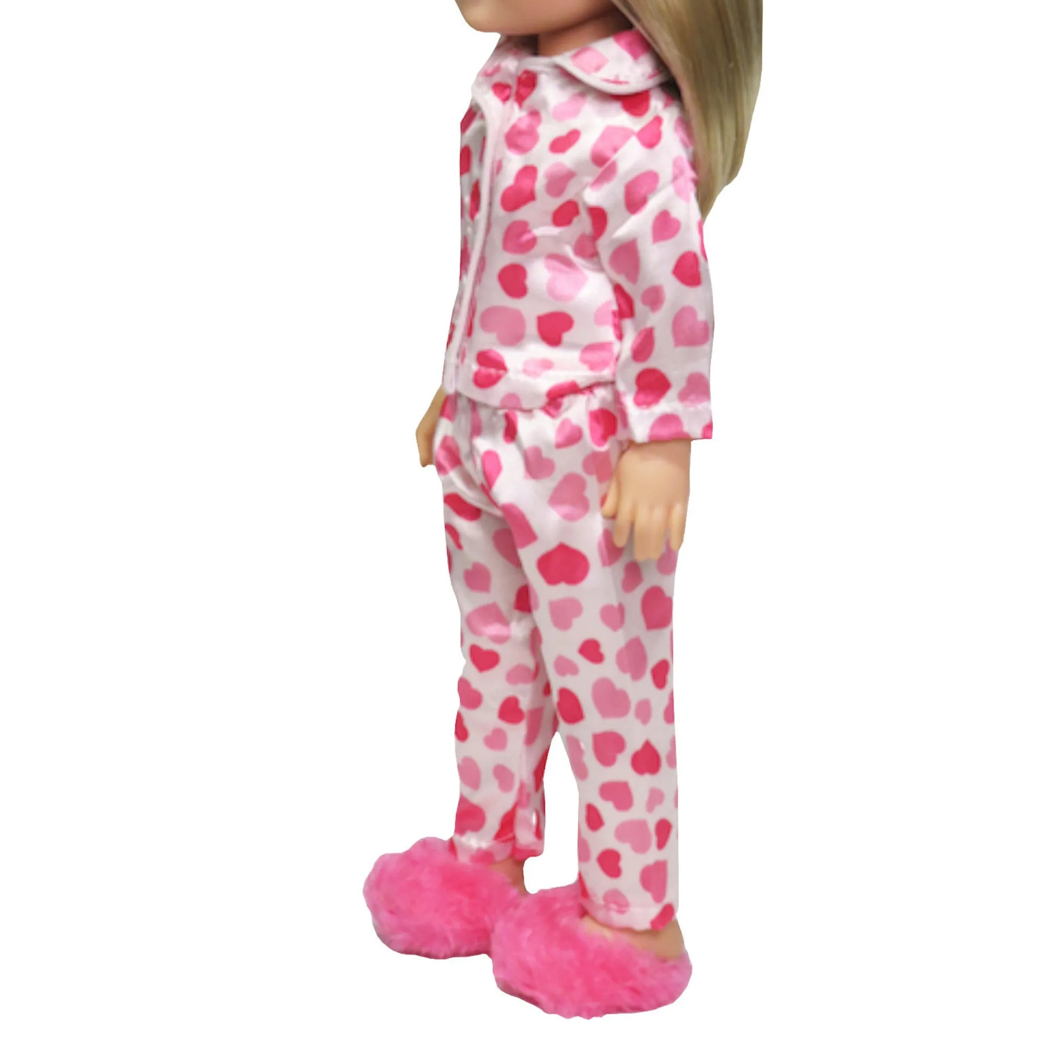 Pink Heart Pajamas for 14 1/2-inch dolls