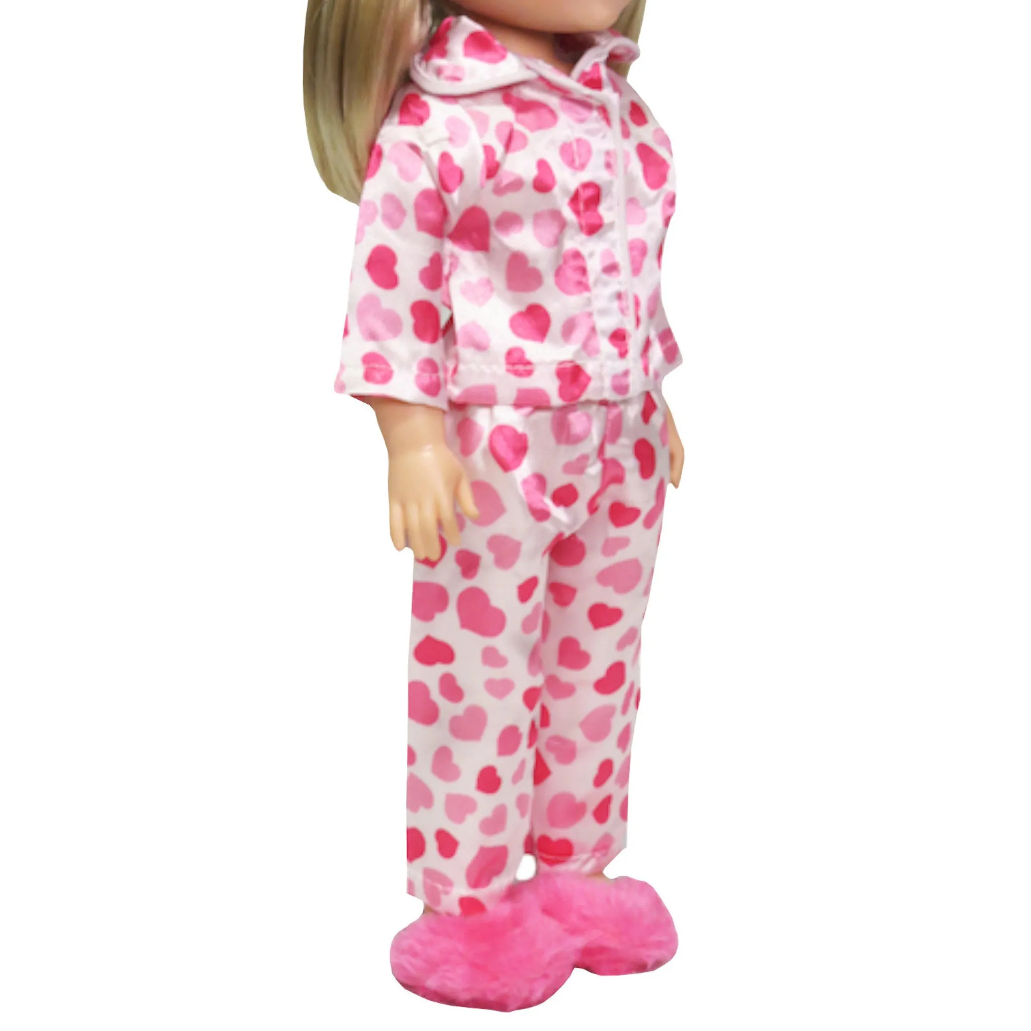 Pink Heart Pajamas for 14 1/2-inch dolls