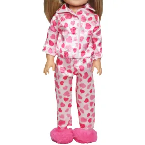 Pink Heart Pajamas for 14 1/2-inch dolls