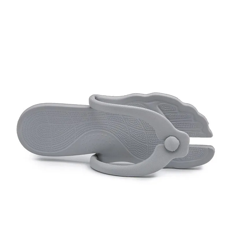 Plus Size Slippers Strange Toe Shape Couple Flip Flops Bathroom Massage Slippers