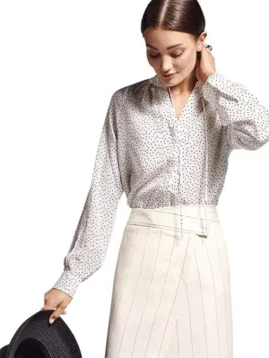 Riani T White Patterned Silk Blouse 145750-3872 142