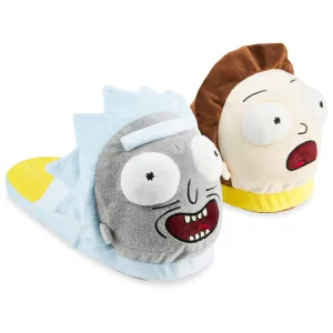 RICK AND MORTY Men's Slippers - 3D Plush Warm Indoor House Shoes Men Teenagers Size 5-10 Non Slip Sole - Gifts for Him