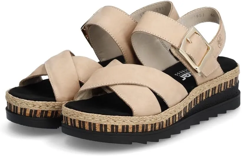 Rieker Women's Wedge Adjustable Strap Sandal