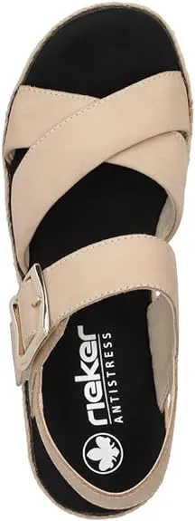 Rieker Women's Wedge Adjustable Strap Sandal
