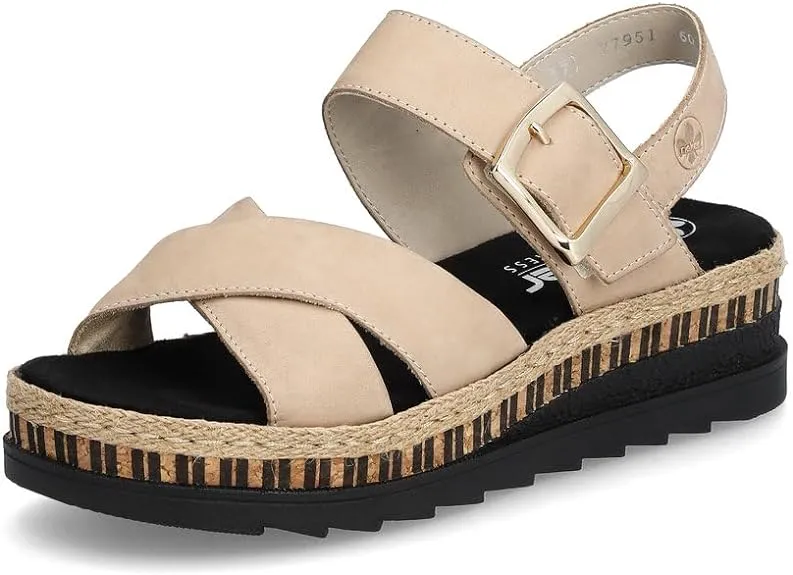 Rieker Women's Wedge Adjustable Strap Sandal