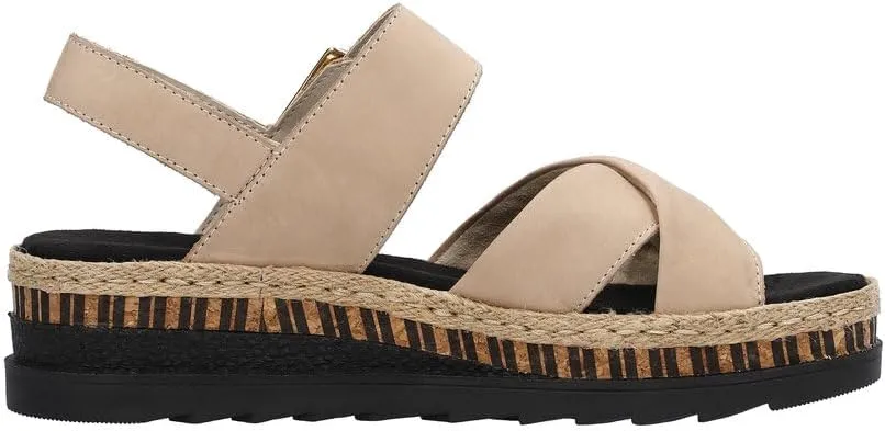 Rieker Women's Wedge Adjustable Strap Sandal