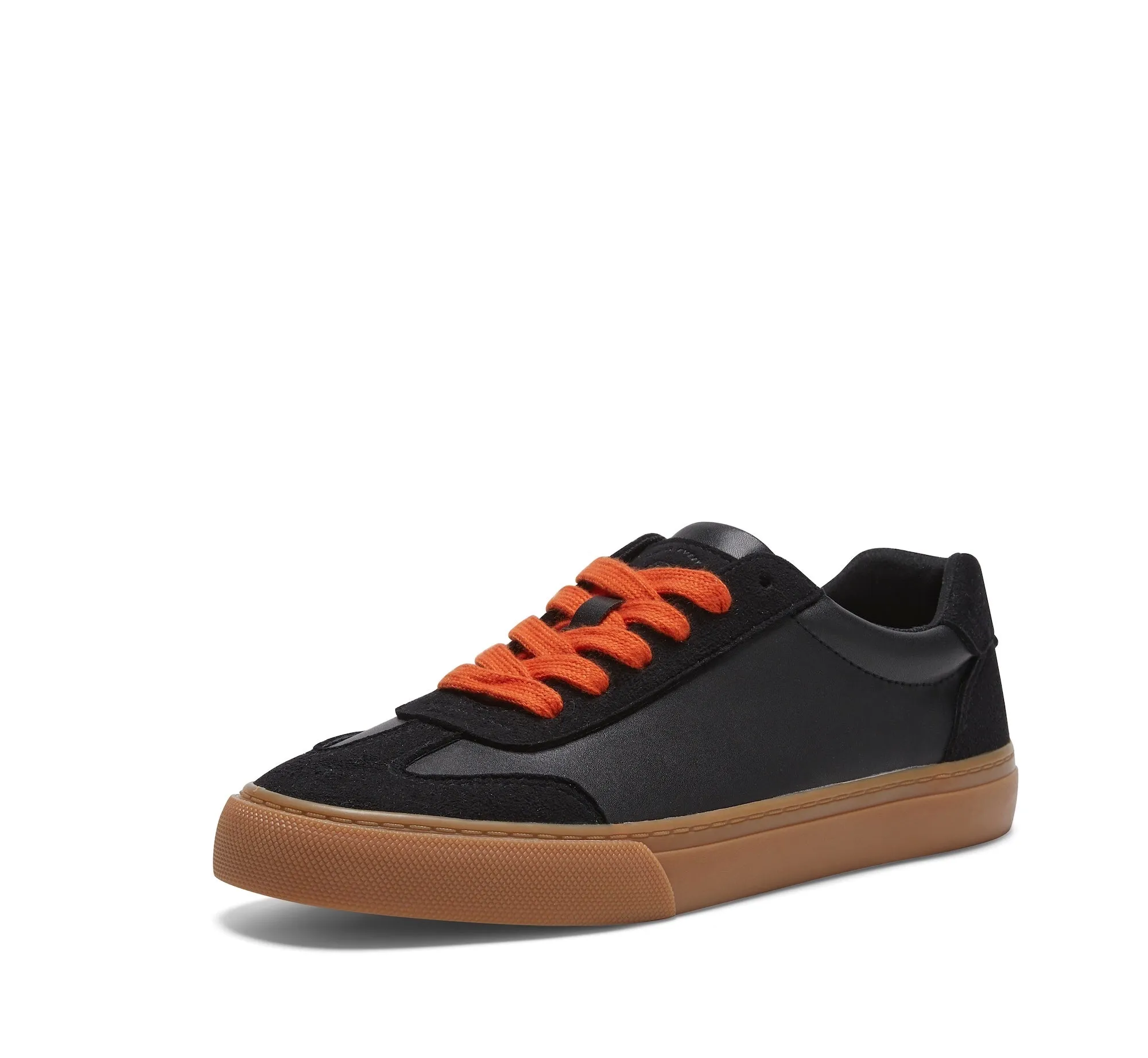 ROCKFISH  Black / Gum 901 DWR Orange lace detail womens trainers