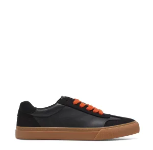 ROCKFISH  Black / Gum 901 DWR Orange lace detail womens trainers