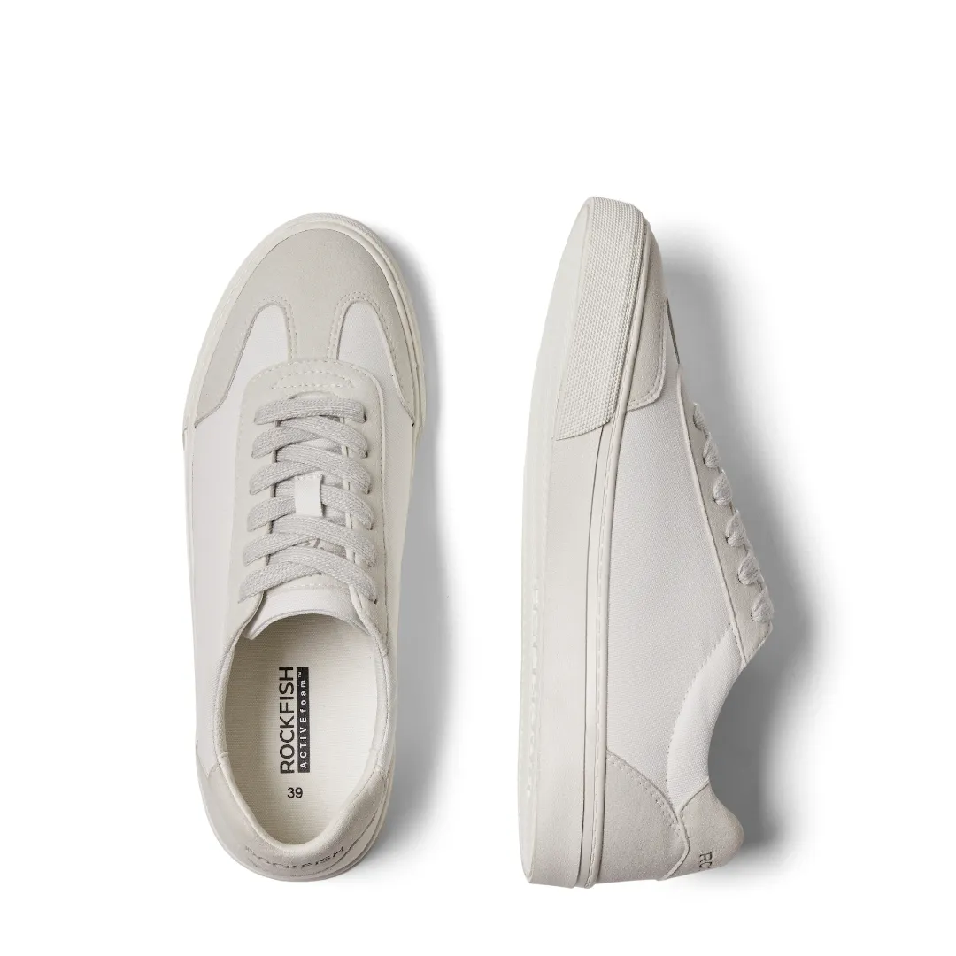 ROCKFISH White 901 DWR Ladies Trainers, German Army Trainer (GAT), Womens Canvas Sneaker