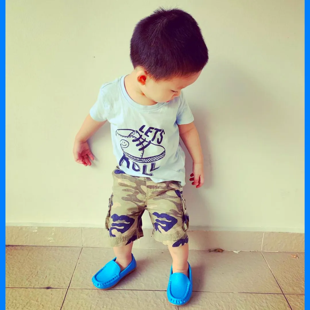 S168 Soft Moccasins Blue (EU21-25)
