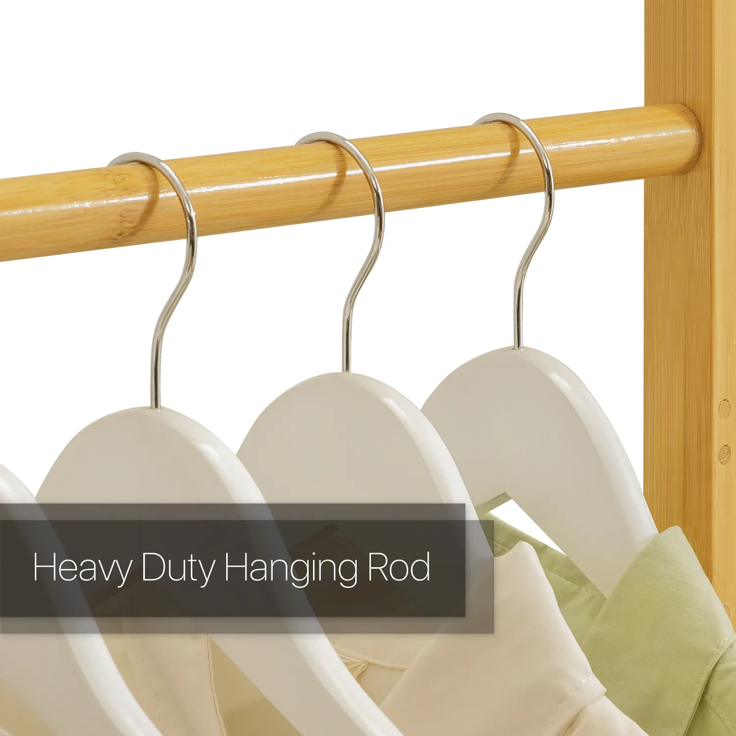 Sliding Garment Clothes Rack - with Pants Rack - Unequal Top
