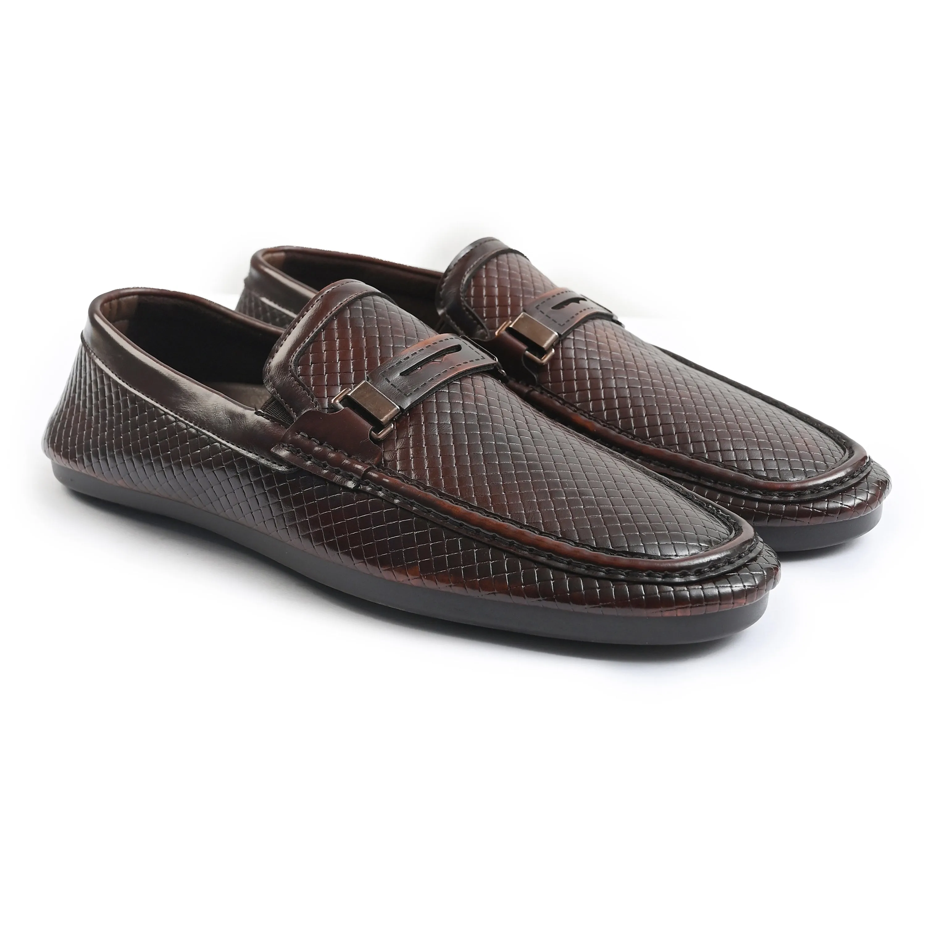 SOFT LEATHER TEXTURED MOCCASIN