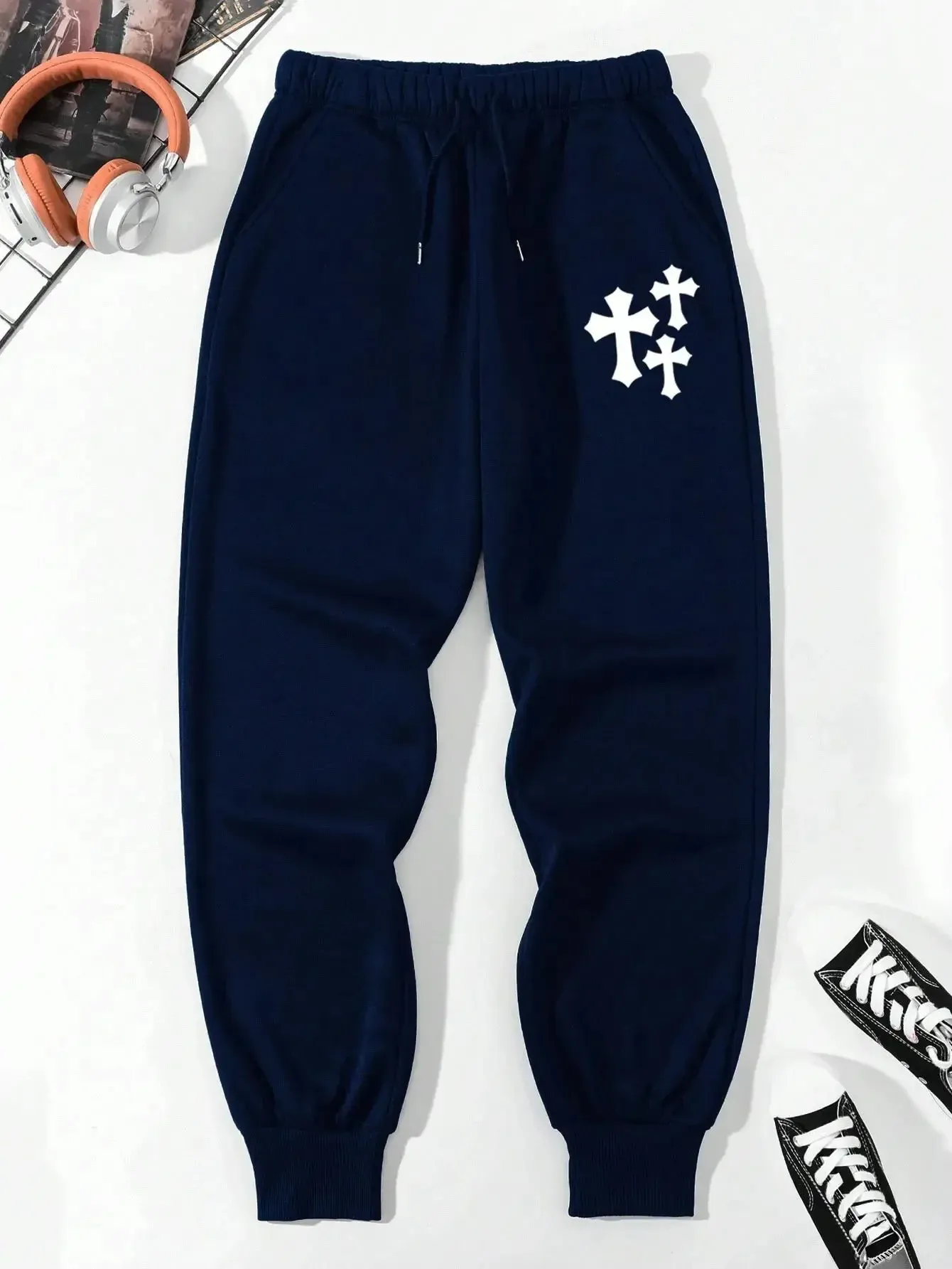Sprintz - Joggingbroek Heren - Casual Sweatpants met Kruis Print