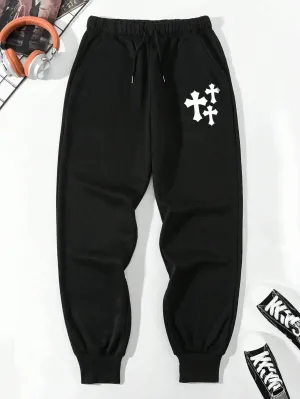 Sprintz - Joggingbroek Heren - Casual Sweatpants met Kruis Print