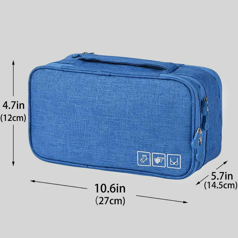 Storage Bag For Travel Oxford Protable Multi-Function Underwear Organizer